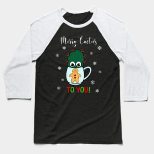 Merry Cactus To You - Small Cactus With Red Spikes In Christmas Mug Baseball T-Shirt